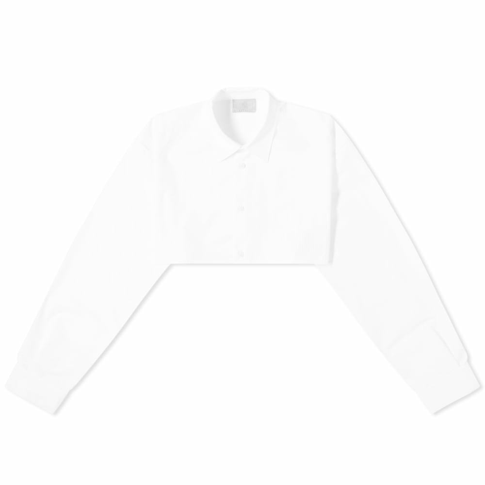 VTMNTS Women's Cropped Barcode Shirt in White VTMNTS