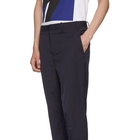 Neil Barrett Navy Rib Cuff Trousers