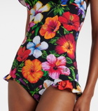 Dolce&Gabbana Floral ruffled swimsuit