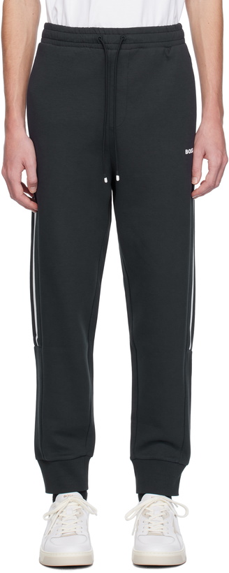 Photo: BOSS Navy Three-Pocket Sweatpants