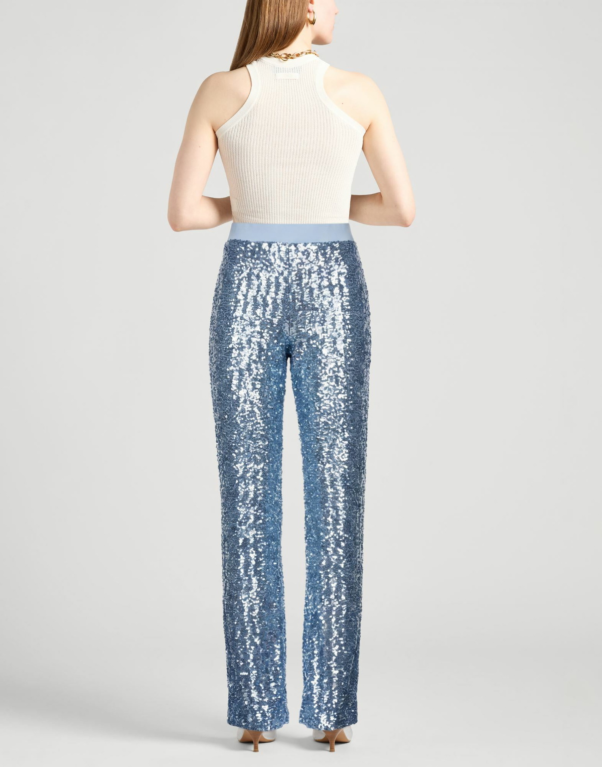 Chiara Boni La Petite Robe Womens Pants Light in Blue