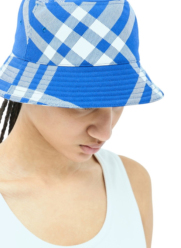 Burberry Blue Denim Circle Logo Bucket Hat Burberry Blue Denim Circle Logo Bucket Hat - Dark Blue  main image 3