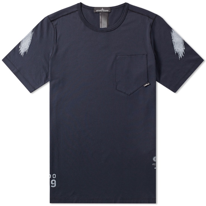 Photo: Stone Island Shadow Project Garment Dyed Graphic Tee