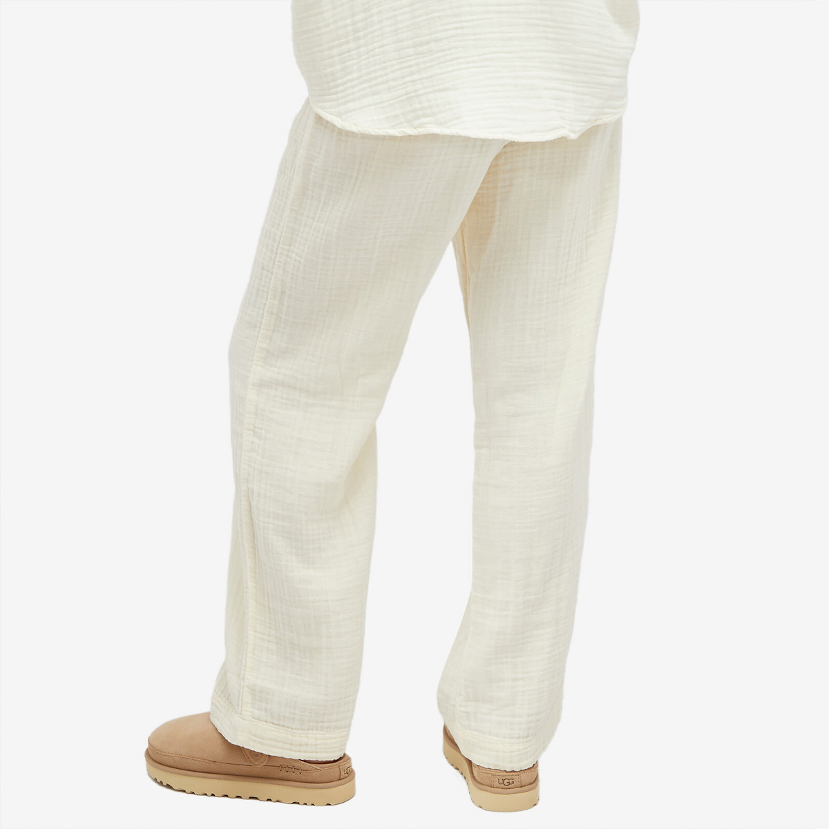 DONNI. Women's Bubble Crop Simple Pant in Creme