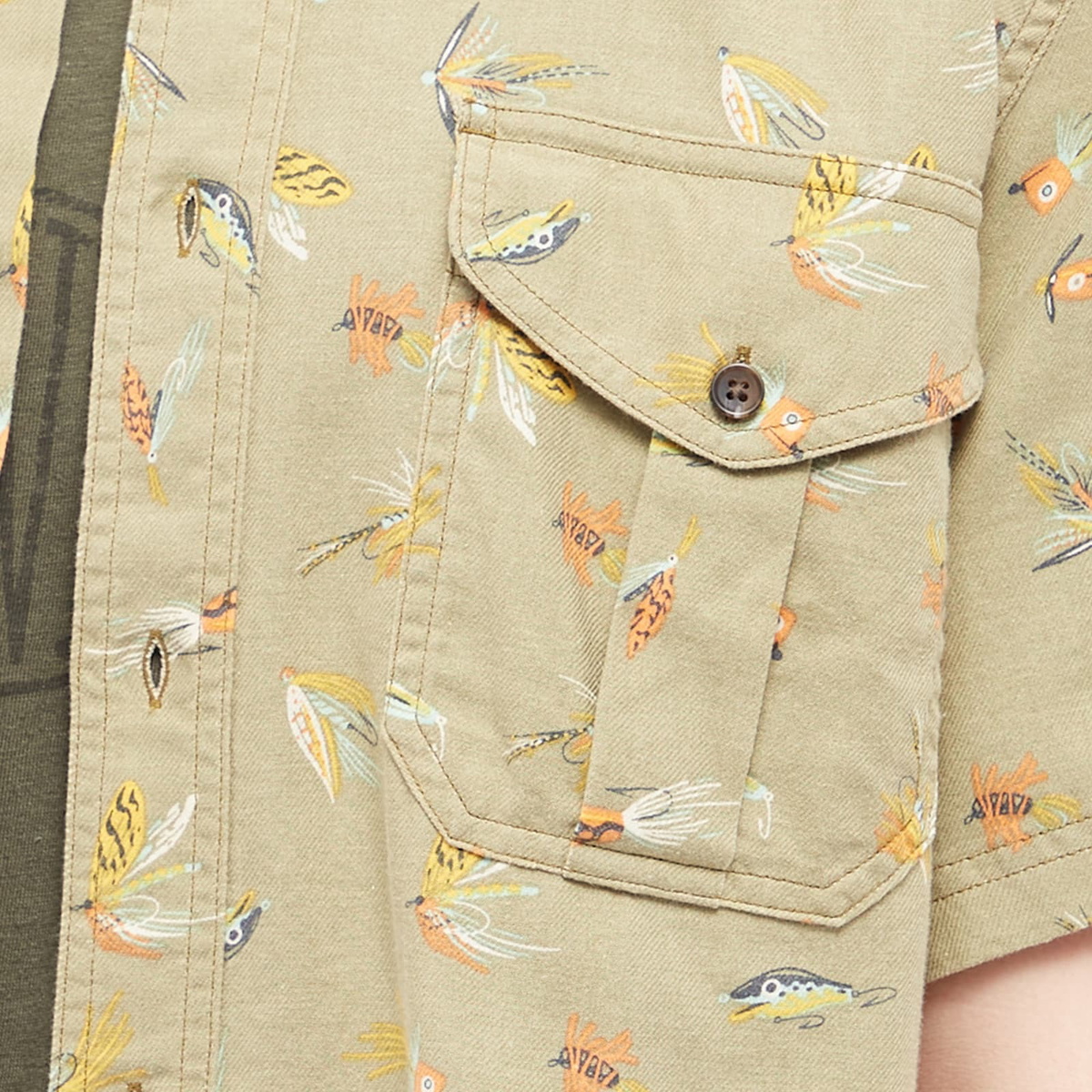 Filson Men's Short Sleeve Alaskan Guide Shirt in Lures Olive