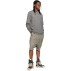 Rick Owens Gray Tower Short Crewneck LS T-shirt