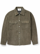 FRAME - Clean Suede Shirt Jacket - Green