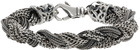 Emanuele Bicocchi Silver Medium Alternated Braided Bracelet