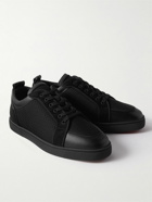 Christian Louboutin - Suede-Trimmed Leather and Mesh Sneakers - Black