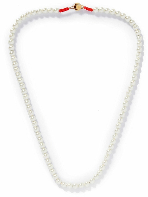 Photo: Roxanne Assoulin - Pearly Whites Gold-Tone, Faux Pearl and Macramé Necklace