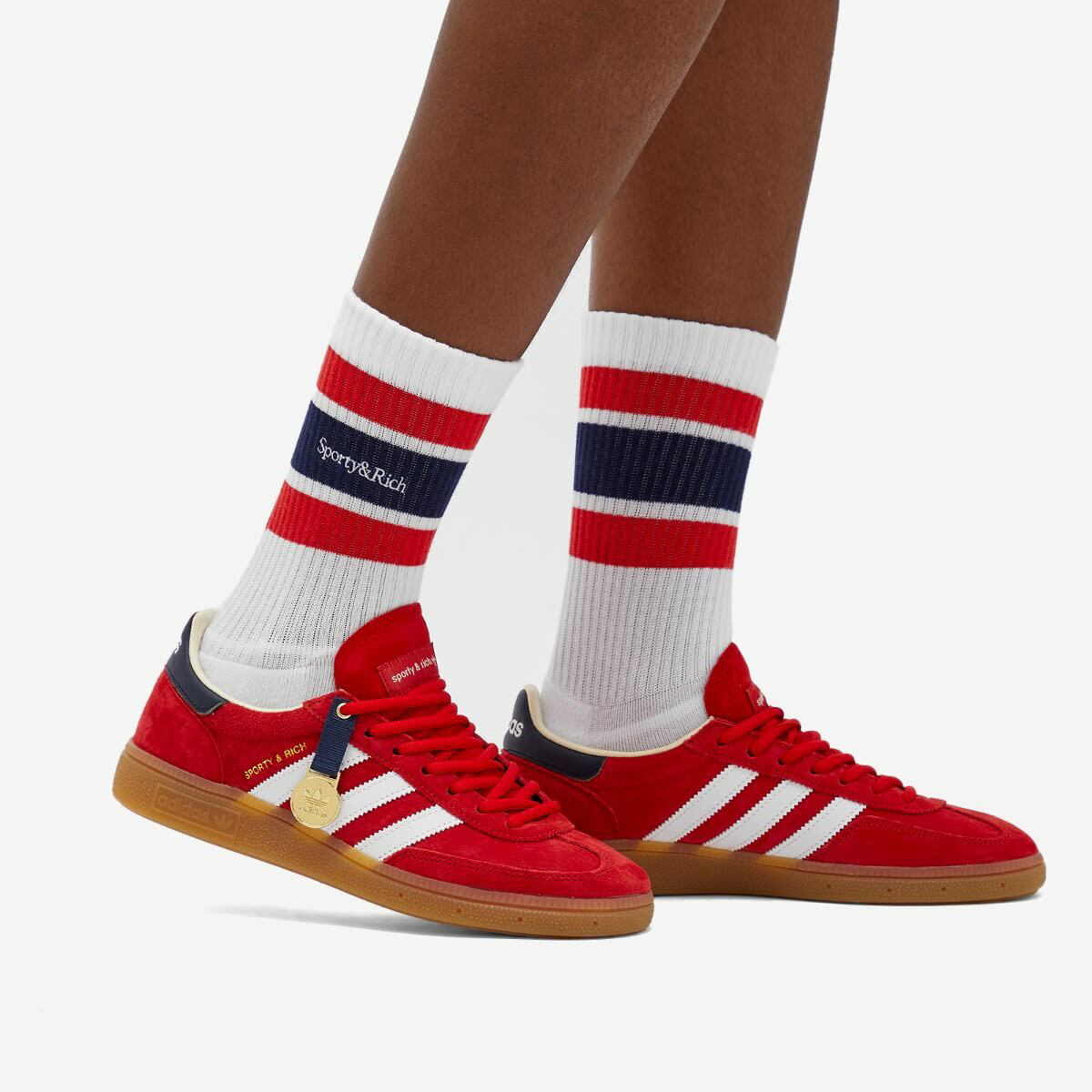 Adidas Women's x Sporty & Rich Handball Spezial in Collegiate Red/Night  Indigo/White adidas