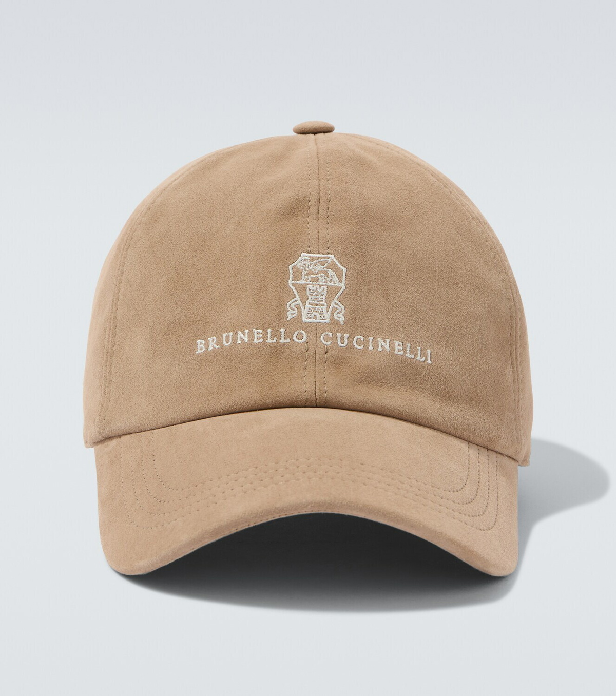 Brunello Cucinelli Logo suede baseball cap