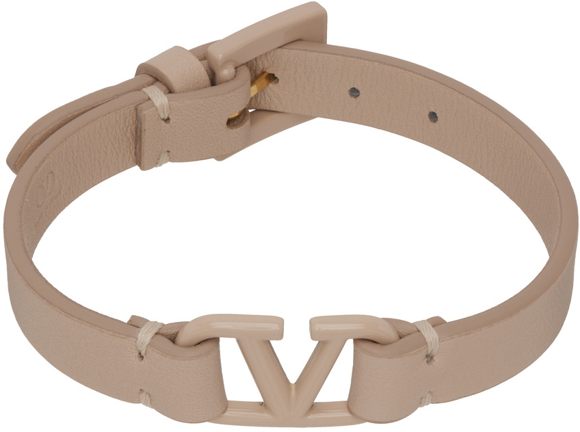 Leather VLogo Bracelet