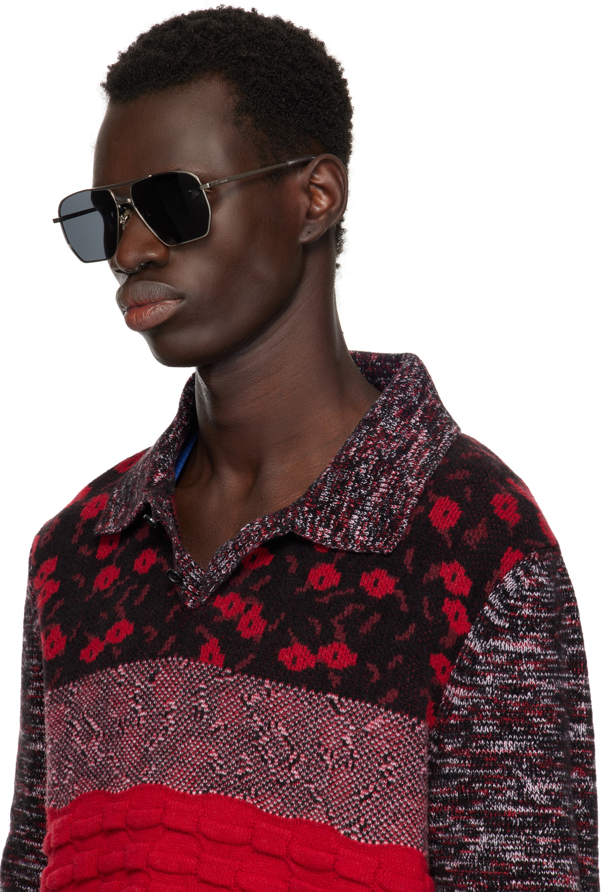 Coperni Silver Aviator Sunglasses