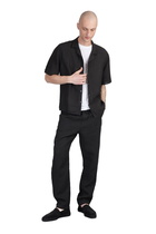 120% Lino Shirt In Black Linen