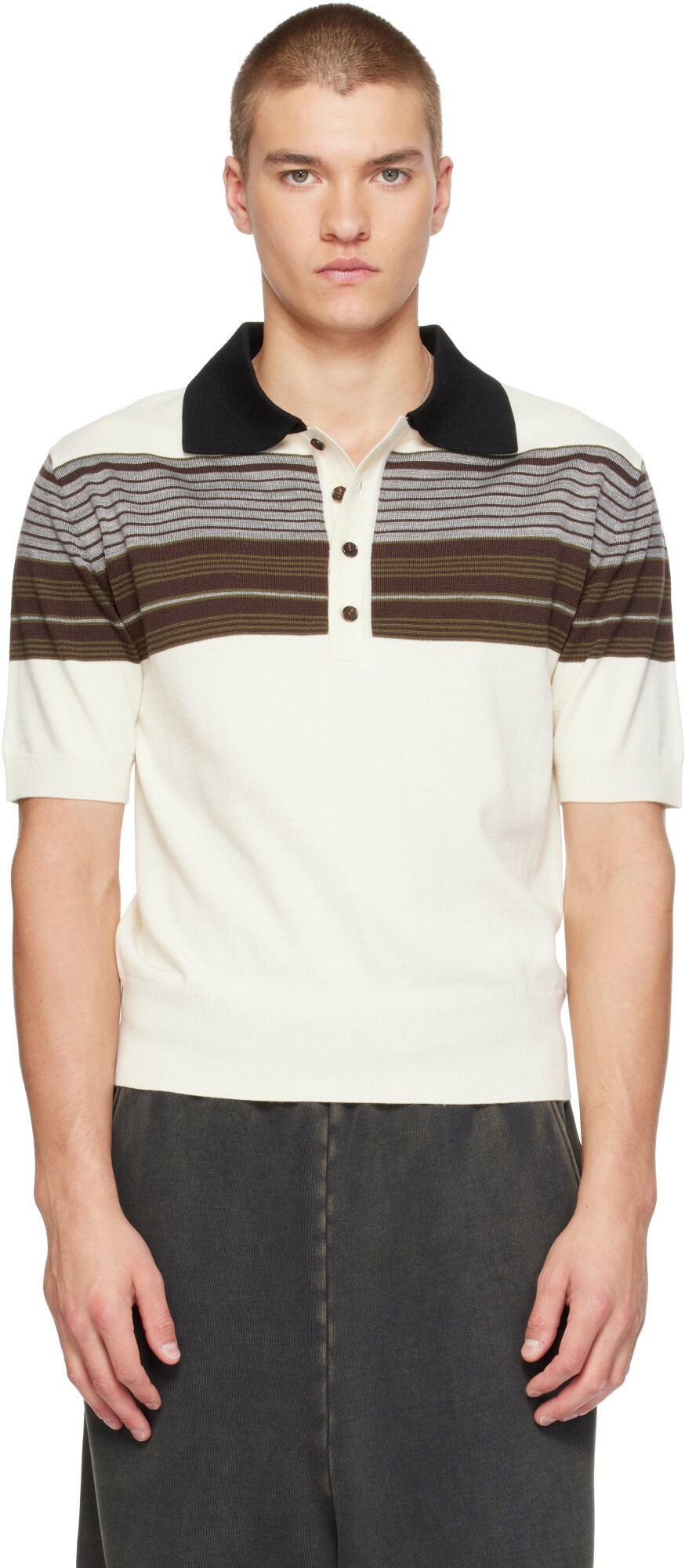 Entire Studios Off-White & Brown Leon Polo