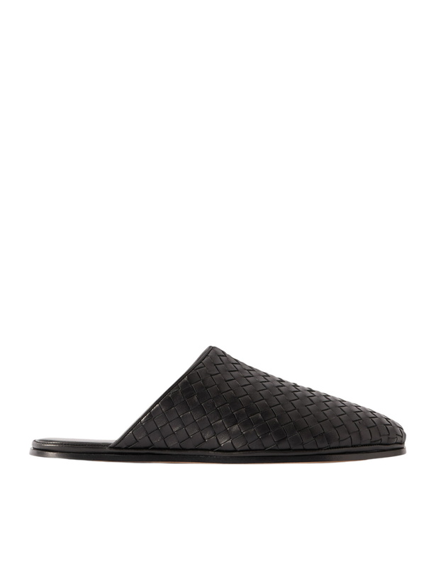 Photo: Bottega Veneta - Intrecciato Leather Slippers - Black
