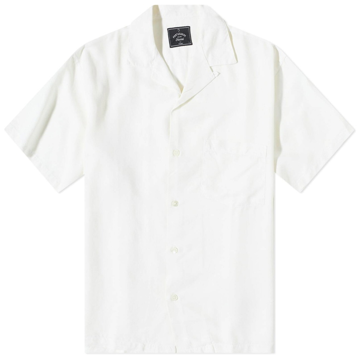 Photo: Portuguese Flannel Men's Dogtown Vacation Shirt in Off-White