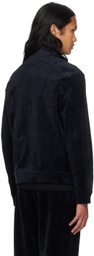 Emporio Armani Black Embroidered Track Jacket