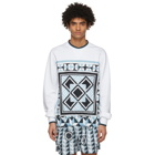 Dolce and Gabbana White Majolica Print Sweatshirt