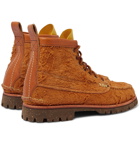 Yuketen - Angler Leather-Trimmed Brushed-Suede Boots - Brown