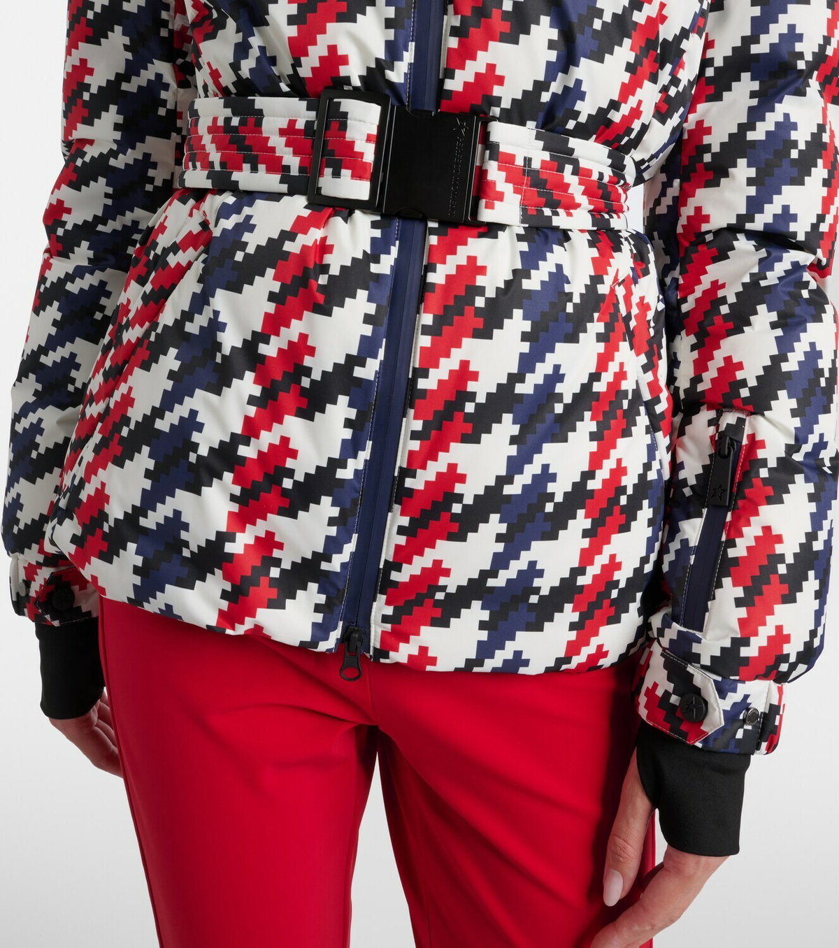 Perfect Moment Candice houndstooth down ski jacket