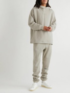 FEAR OF GOD ESSENTIALS - Logo-Appliquéd Cotton-Blend Jersey Hoodie - Gray