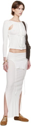 Eckhaus Latta White Flip Midi Skirt
