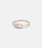 Messika Move Uno 18kt rose gold ring with diamonds