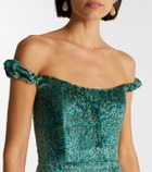 Markarian Yolanda off-shoulder brocade gown