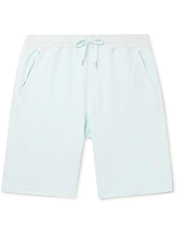 Photo: C.P. Company - Straight-Leg Logo-Print Cotton-Jersey Drawstring Shorts - Blue