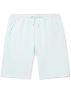 C.P. Company - Straight-Leg Logo-Print Cotton-Jersey Drawstring Shorts - Blue