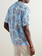 Orlebar Brown - Maitan Camp-Collar Printed Linen Shirt - Blue