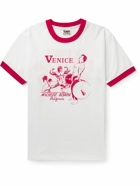 Y,IWO - Ringer Printed Cotton-Blend Jersey T-Shirt - White