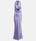 Norma Kamali Halterneck crêpe satin gown