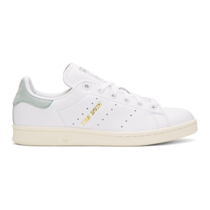 Photo: adidas Originals x Pharrell Williams White and Green Stan Smith Sneakers