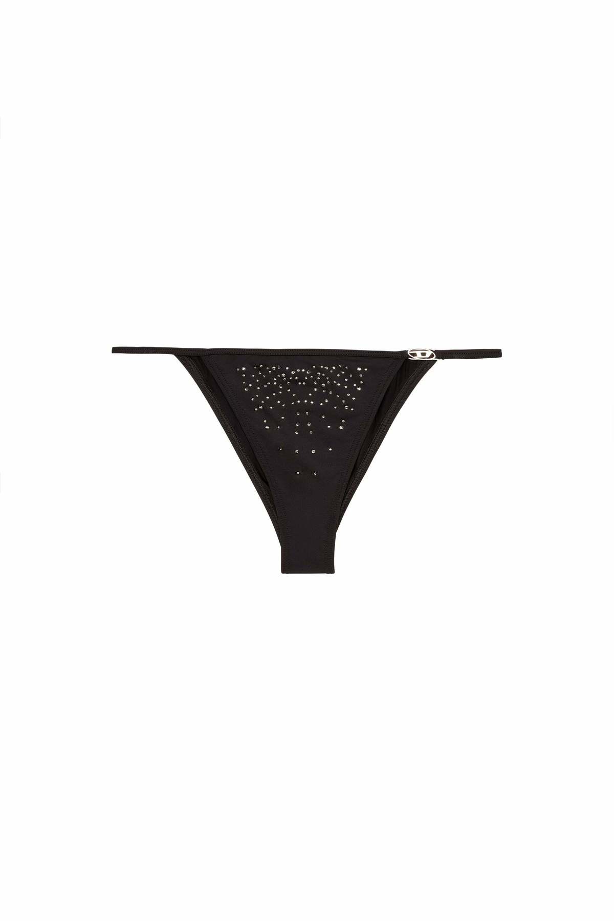 Diesel Microfibre briefs with crystals - Strings Womens in Black