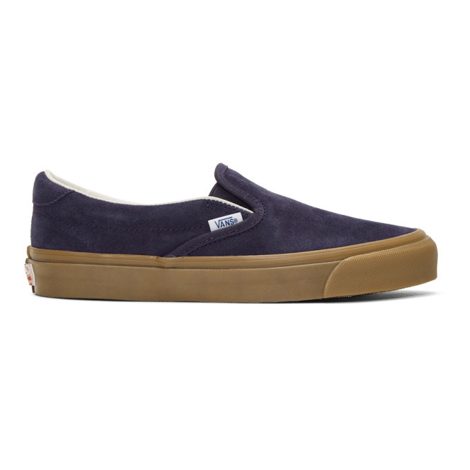 Photo: Vans Blue Suede OG LX Slip-On Sneakers