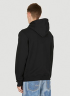 Logo Print Hooded Sweatshirt in Black