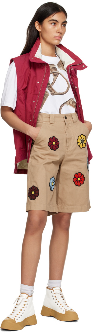 新品 モンクレール×JW ANDERSONマクラメフラワーショートパンツ S Moncler Genius 1 Moncler JW Anderson Beige Floral Shorts