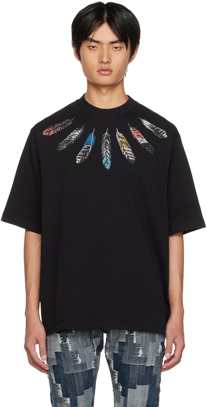 Photo: Marcelo Burlon County of Milan Black Feathers Over T-Shirt