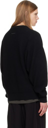 Fear of God Black Wool Rib Crewneck Sweater
