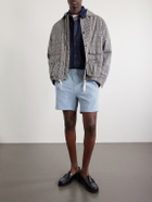 Remi Relief - Straight-Leg Cotton-Jersey Shorts - Blue