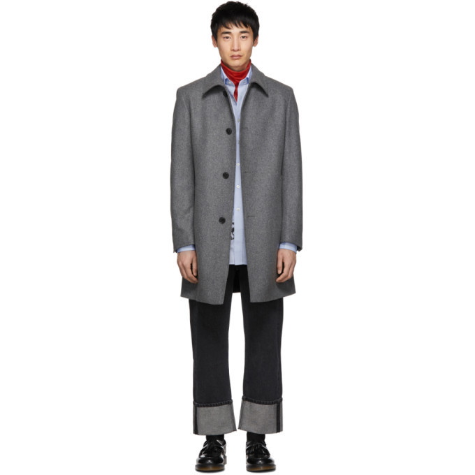 Photo: Hugo Grey Wool Mitask 1911 Coat