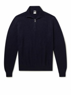 Massimo Alba - Brushed-Cashmere Half-Zip Sweater - Blue