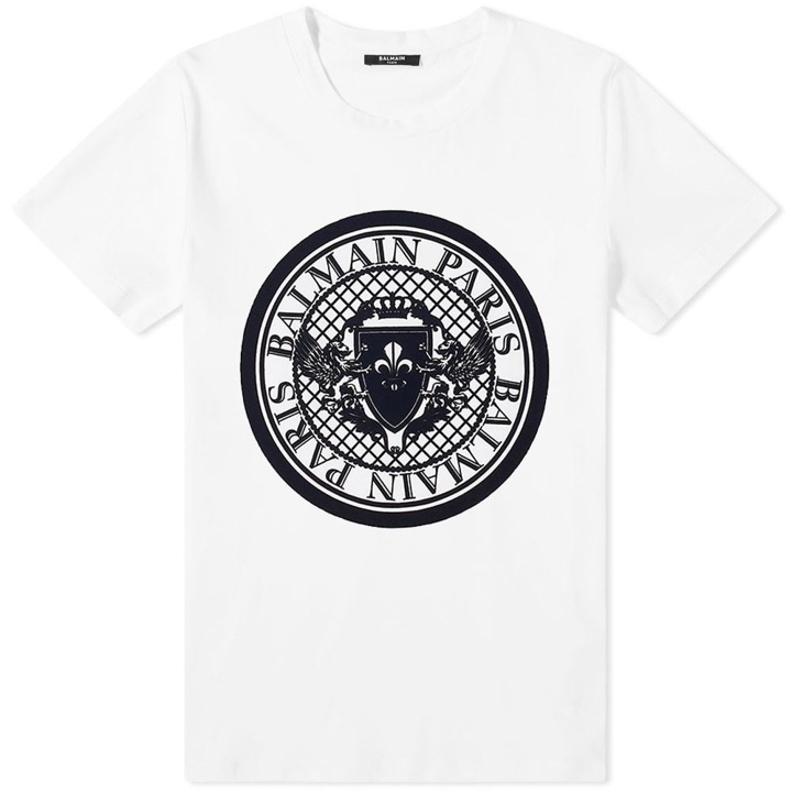 Photo: Balmain Flocked Coin Logo Tee