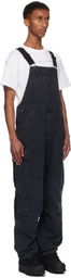 Carhartt Work In Progress Black Cargo Bib Overalls