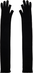Rick Owens Black Concordians Rasato Knit Opera Gloves