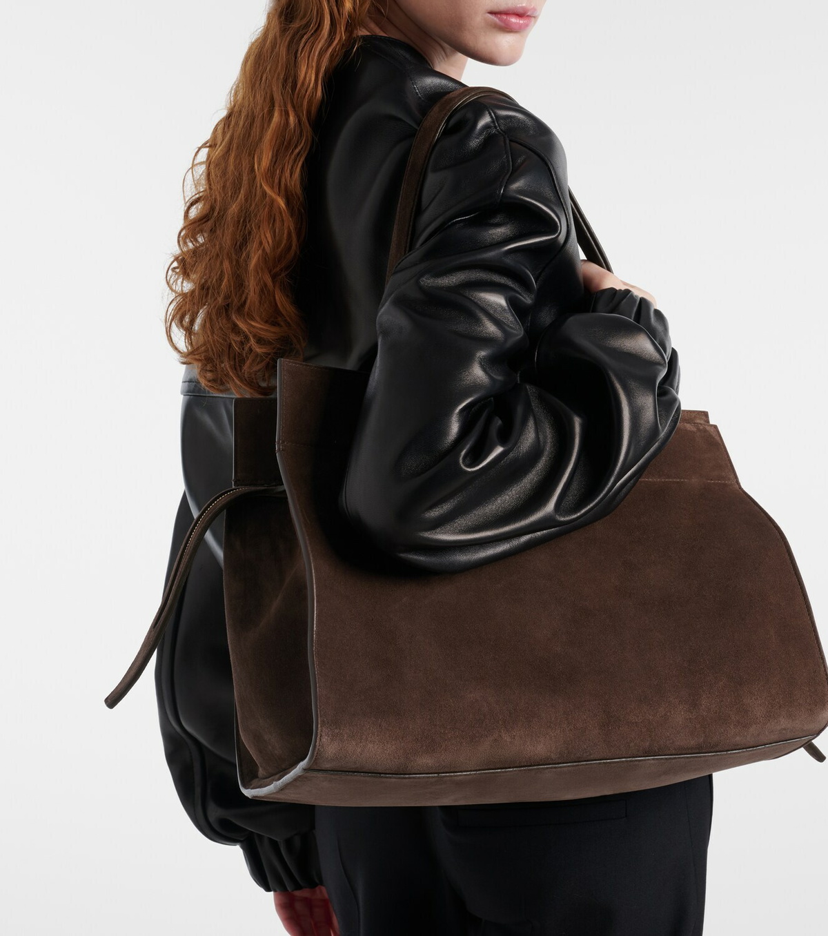 Khaite Crosby suede tote bag
