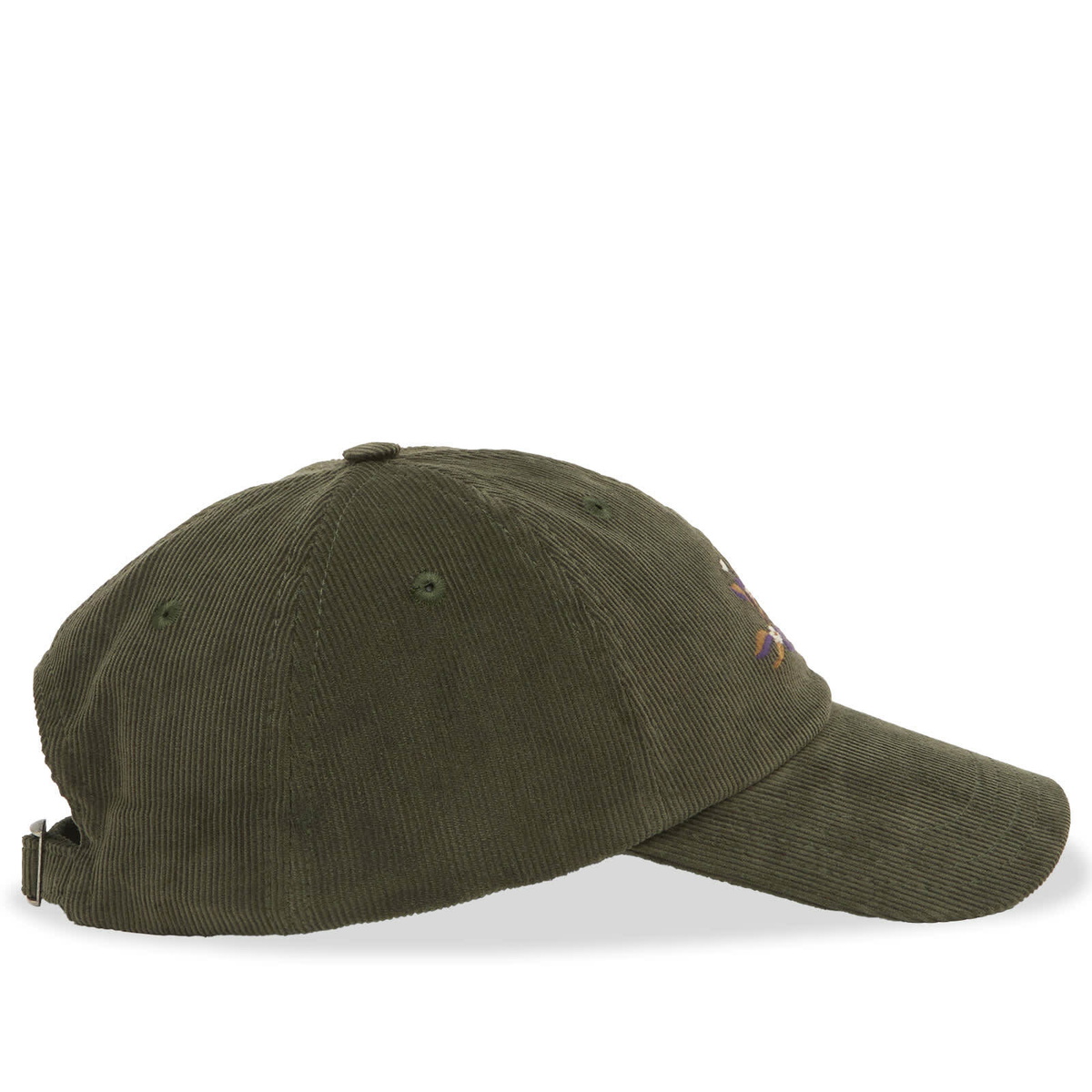 Drake's Men's Blackthron Needlecord Baseball Cap in Olive 